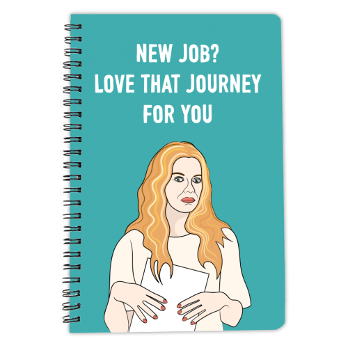 New Job? Love That Journey For You - personalised A4, A5, A6 notebook by Adam Regester