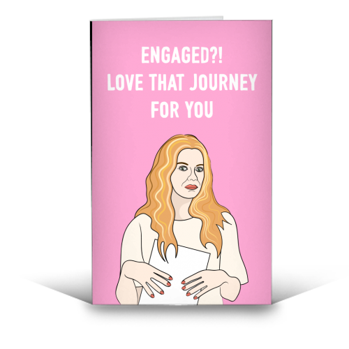 Engaged?! Love That Journey For You - funny greeting card by Adam Regester