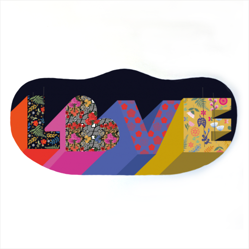 Love - face cover mask by Luxe and Loco