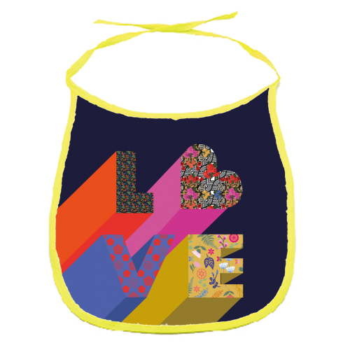 Love - funny baby bib by Luxe and Loco