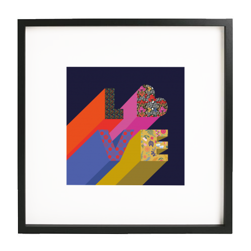 Love - white/black framed print by Luxe and Loco