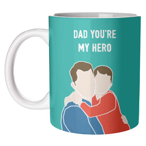 Dad You're My Hero - unique mug by Adam Regester