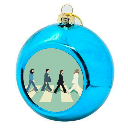 Abbey Road - The Beatles - colourful christmas bauble by Cheryl Boland