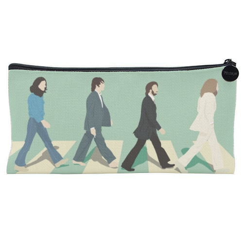 Abbey Road - The Beatles - flat pencil case by Cheryl Boland
