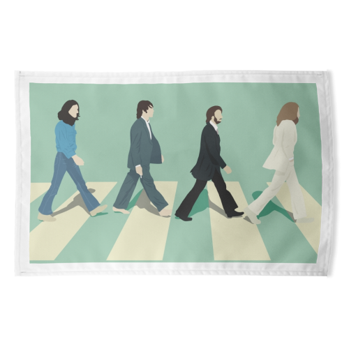 Abbey Road - The Beatles - funny tea towel by Cheryl Boland