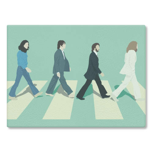 Abbey Road - The Beatles - glass chopping board by Cheryl Boland