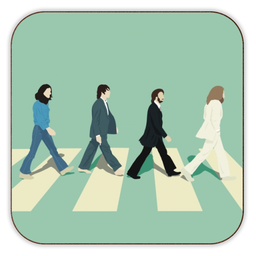 Abbey Road - The Beatles - personalised beer coaster by Cheryl Boland