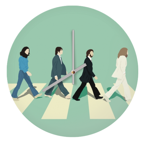 Abbey Road - The Beatles - quirky wall clock by Cheryl Boland