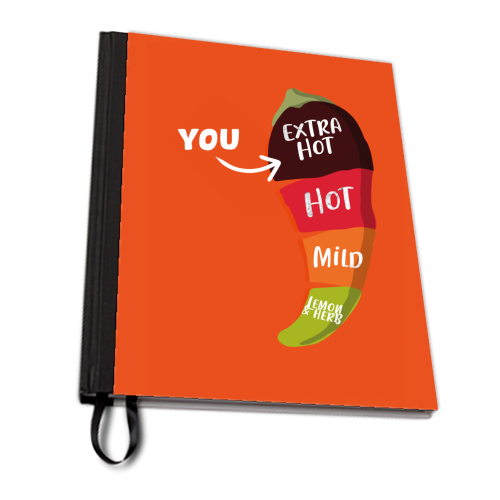 Extra Hot - personalised A4, A5, A6 notebook by Pink and Pip