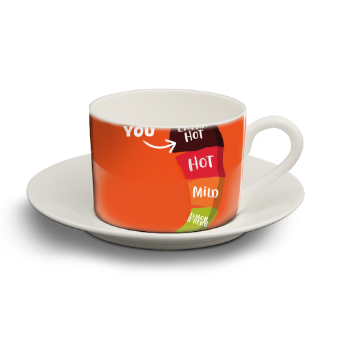 Extra Hot - personalised cup and saucer by Pink and Pip