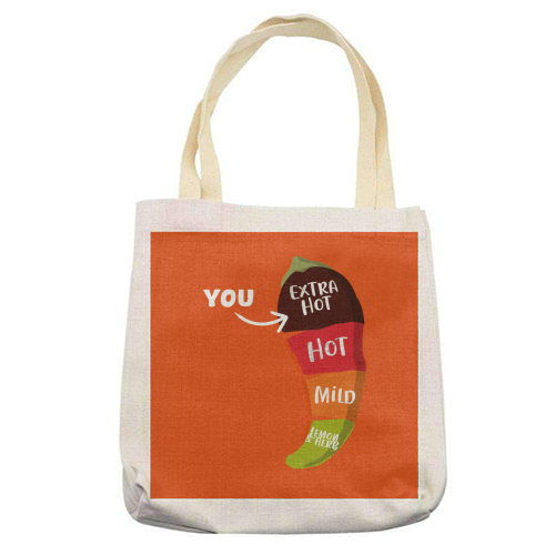 Extra Hot - printed tote bag by Pink and Pip