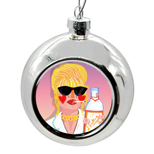 F@%KING FABULOUS - colourful christmas bauble by Nichola Cowdery