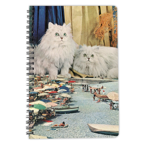 Cats beach - personalised A4, A5, A6 notebook by Maya Land