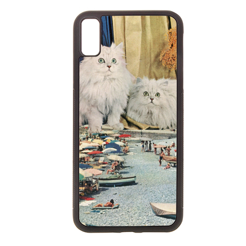 Cats beach - stylish phone case by Maya Land