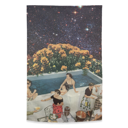 Summer party - funny tea towel by Maya Land