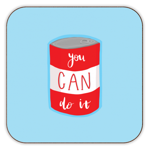 You Can Do It - personalised beer coaster by Ella Seymour