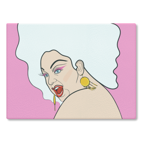 Have A Divine Birthday - glass chopping board by Adam Regester