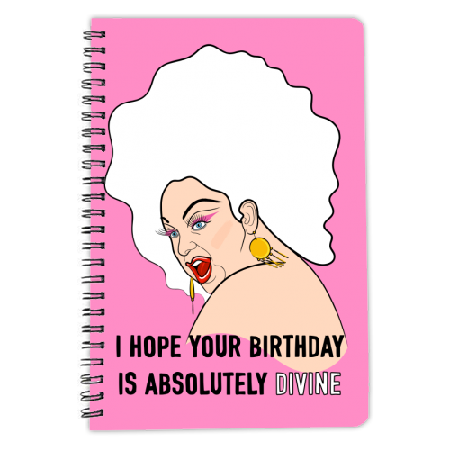 Have A Divine Birthday - personalised A4, A5, A6 notebook by Adam Regester