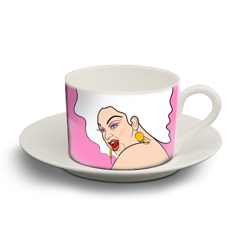 Have A Divine Birthday - personalised cup and saucer by Adam Regester