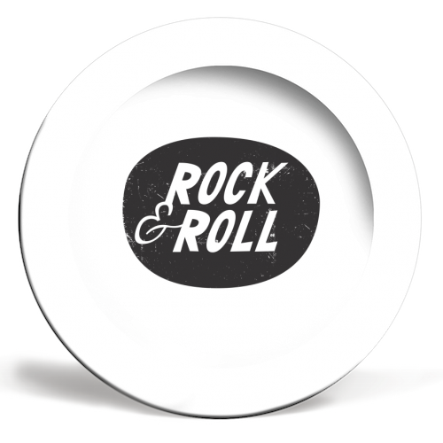 ROCK & ROLL - ceramic dinner plate by The Boy and the Bear