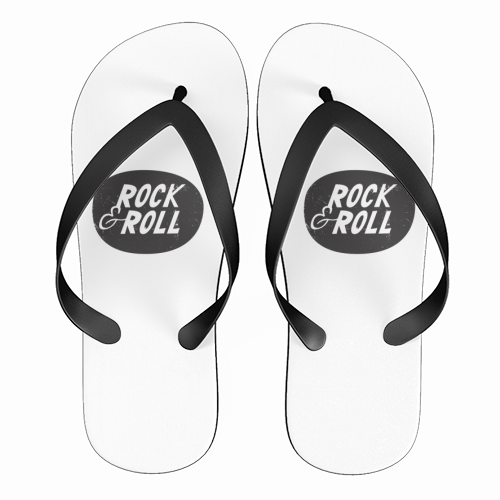 ROCK & ROLL - funny flip flops by The Boy and the Bear
