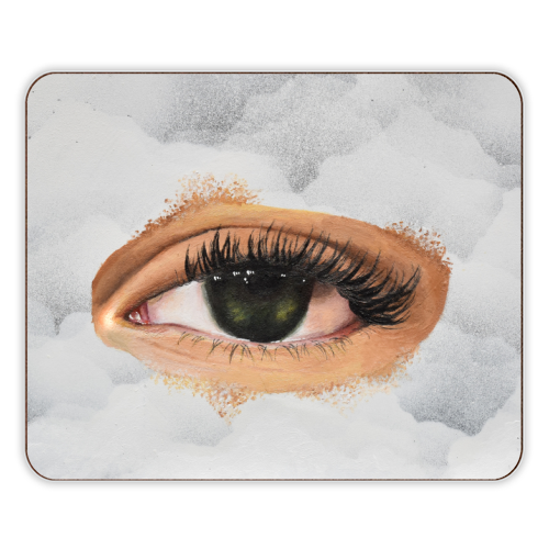 Eye in the sky, surrealism art - designer placemat by Amina Pagliari