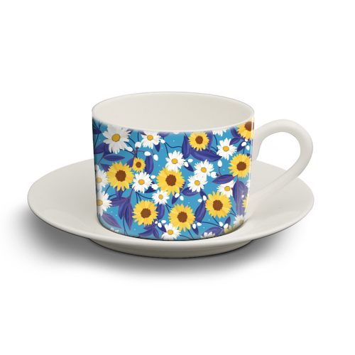Flower Power - personalised cup and saucer by Niamh McKeown