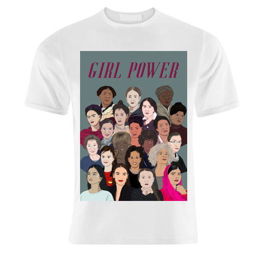 Girl Power inspirational women - unique t shirt by Amina Pagliari