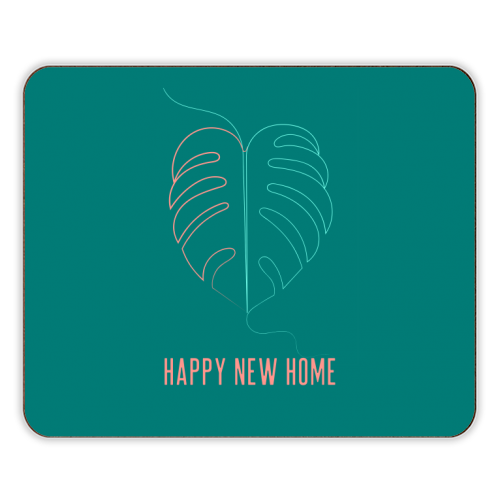 Happy New Home (teal) - designer placemat by Adam Regester