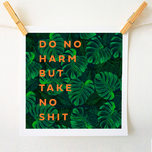 DO NO HARM TAKE NO SH*T - A1 - A4 art print by PEARL & CLOVER