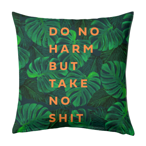 DO NO HARM TAKE NO SH*T - designed cushion by PEARL & CLOVER