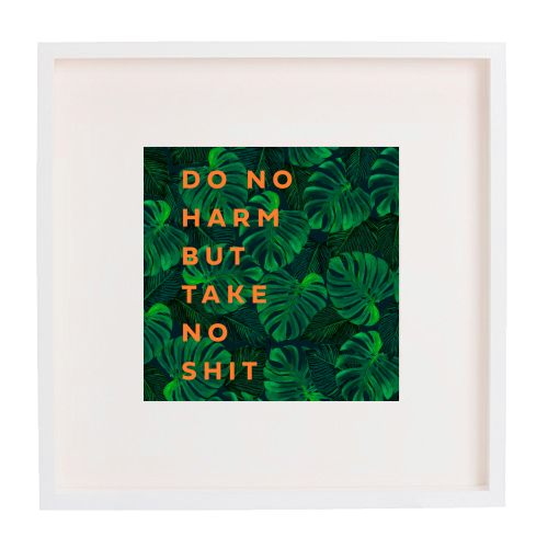 DO NO HARM TAKE NO SH*T - framed poster print by PEARL & CLOVER