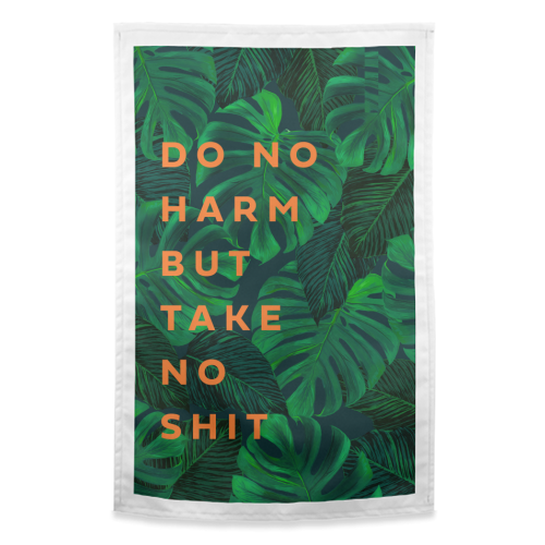 DO NO HARM TAKE NO SH*T - funny tea towel by PEARL & CLOVER