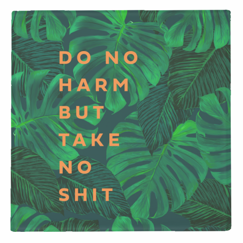 DO NO HARM TAKE NO SH*T - personalised beer coaster by PEARL & CLOVER