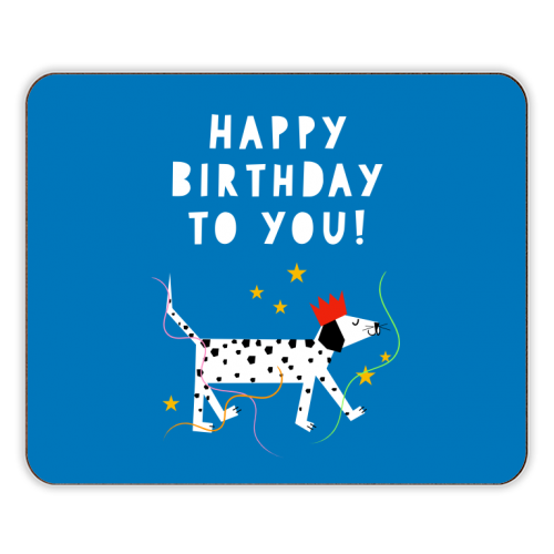 Spotty Dog Birthday Greeting - designer placemat by Adam Regester