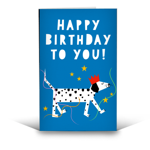 Spotty Dog Birthday Greeting - funny greeting card by Adam Regester