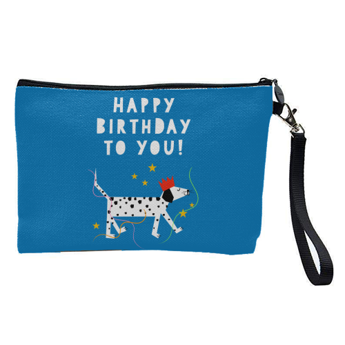 Spotty Dog Birthday Greeting - pretty makeup bag by Adam Regester