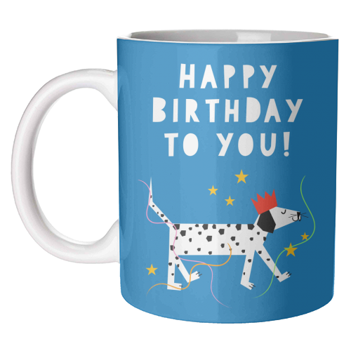 Spotty Dog Birthday Greeting - unique mug by Adam Regester