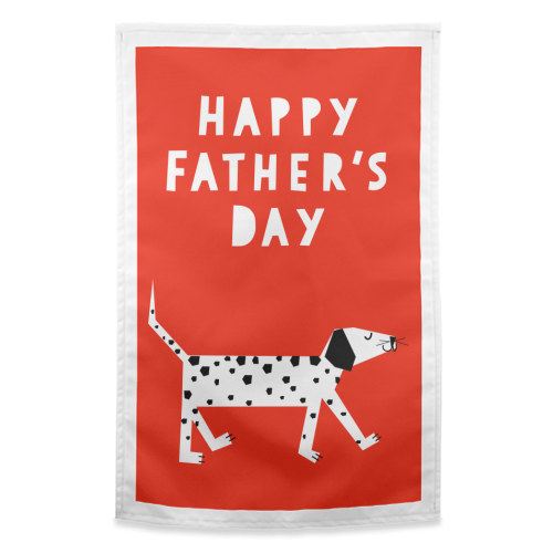 Spotty Dog Father's Day Greeting - funny tea towel by Adam Regester