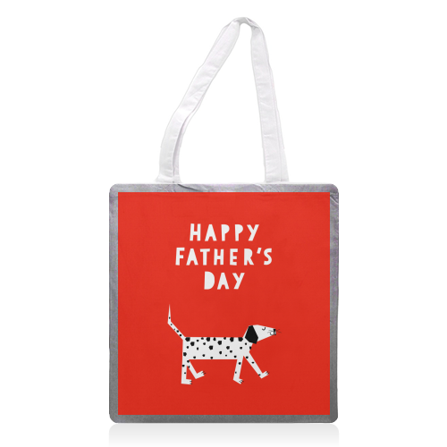Spotty Dog Father's Day Greeting - printed tote bag by Adam Regester