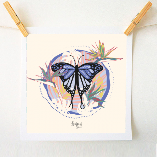 Tropicana Butterfly - A1 - A4 art print by Louise Bell