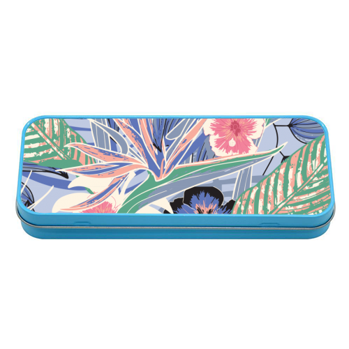 Tropicana paradise - tin pencil case by Louise Bell