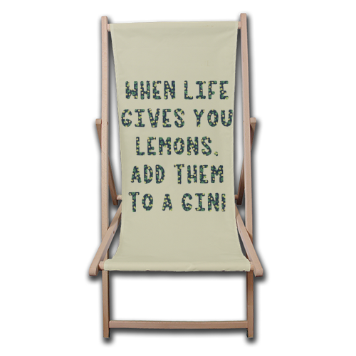 When life gives you lemons.... - canvas deck chair by Cheryl Boland