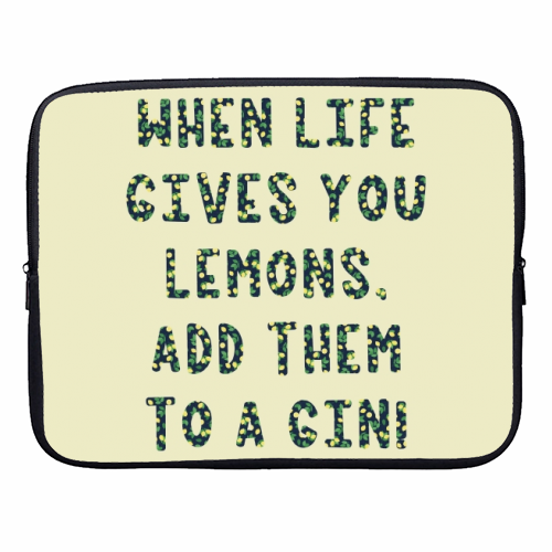 When life gives you lemons.... - designer laptop sleeve by Cheryl Boland