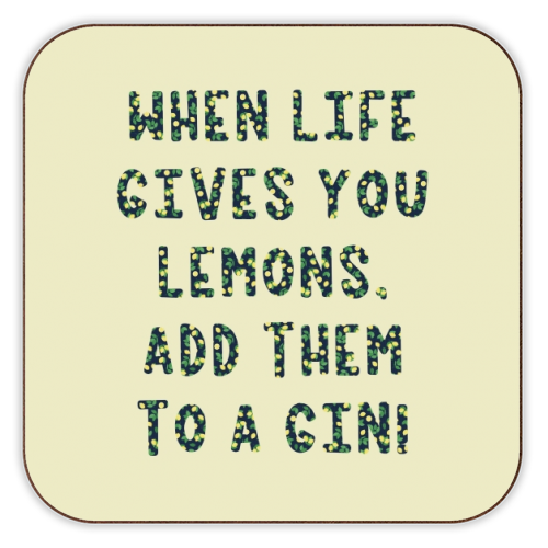 When life gives you lemons.... - personalised beer coaster by Cheryl Boland