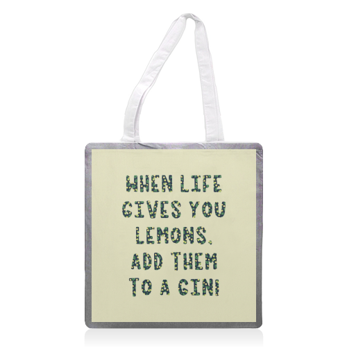 When life gives you lemons.... - printed tote bag by Cheryl Boland