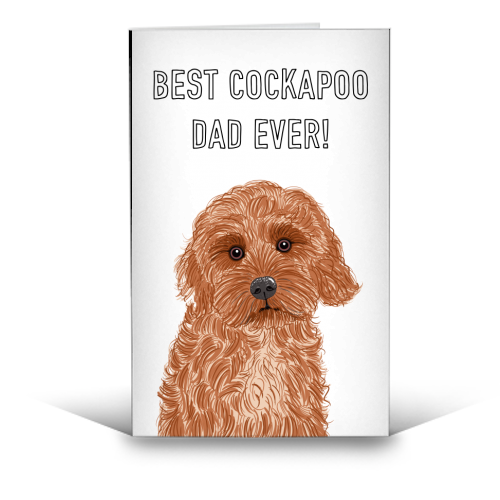 Best Cockapoo Dad Ever! - funny greeting card by Adam Regester