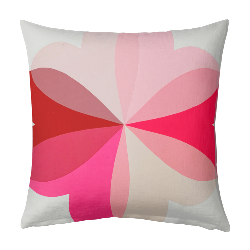 Hearts and Flowers - designed cushion by Hannah Carvell