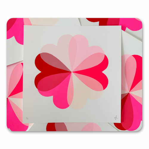 Hearts and Flowers - funny mouse mat by Hannah Carvell