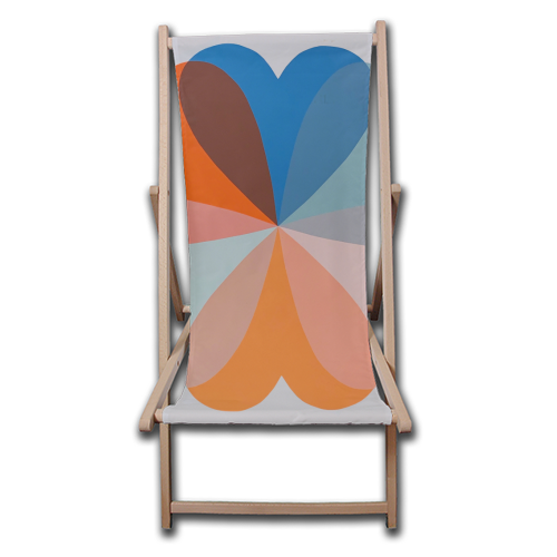 Hannah Carvell, Hearts and Flowers - canvas deck chair by Hannah Carvell